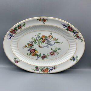Vintage KT&K Knowles, Taylor & Knowles 13" China Platter with Floral Design